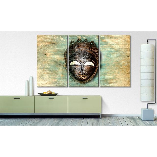 'White Eyes' - Wrapped Canvas Graphic Art World Menagerie Format: 3-tlg. Leinwand-Set, Size: 100 cm H x 180 cm B on Productcaster.