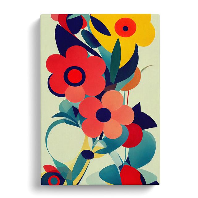 The Abstract Flowers No.6 - Wrapped Canvas Print Marlow Home Co. Size: 60cm H x 35cm W x 3cm D on Productcaster.