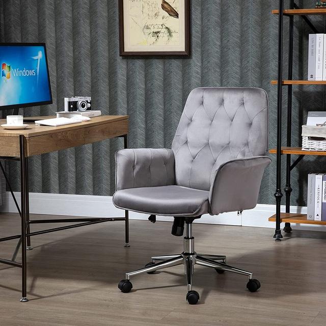 Farnum Desk Chair Mercer41 Upholstery Colour: Dark Grey on Productcaster.