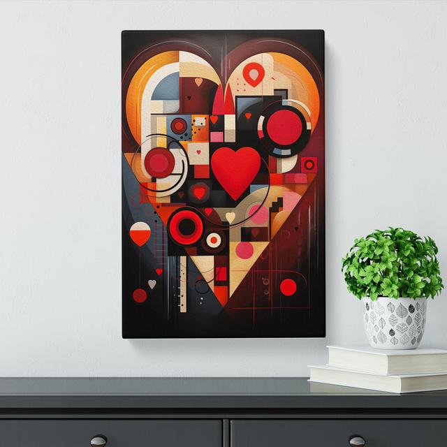 Love Heart Constructivism No.2 - Print The Seasonal Aisle Size: 76cm H x 50cm W x 3cm D on Productcaster.