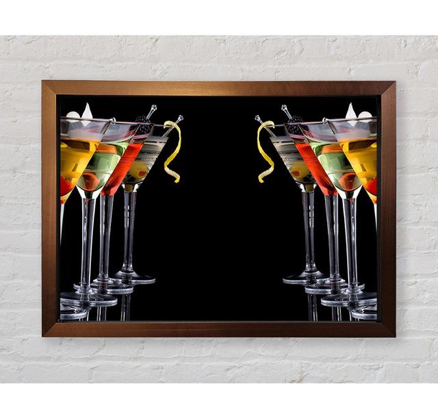 Cocktails Getränke - Drucken ModernMoments Größe: 100cm H x 141,4cm B x 3,4cm T, Format: Ventura Bronze Gerahmtes Papier on Productcaster.