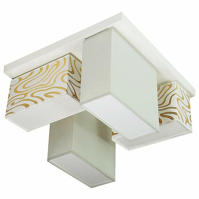 Eris Fabric Semi Flush Mount Metro Lane Shade Colour: Grey/Silver on Productcaster.