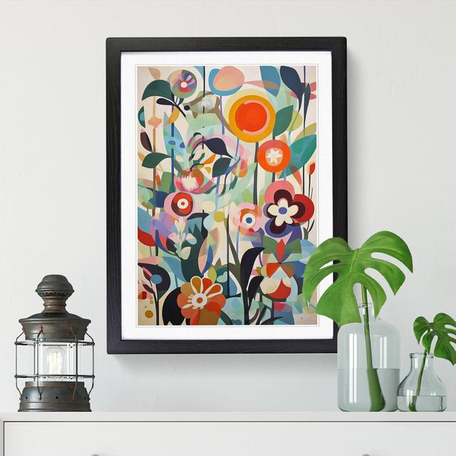 FRM-V0523-959X Flowers Orphism Vol.1 - Picture Frame Graphic Art ClassicLiving Size: 64cm H x 46cm W x 2cm D, Format: Oak on Productcaster.