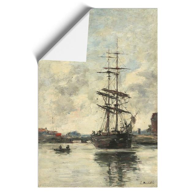 Ship on the Touques by Eugene Boudin - Unframed Painting East Urban Home Size: 42cm H x 30cm W x 0.1cm D on Productcaster.