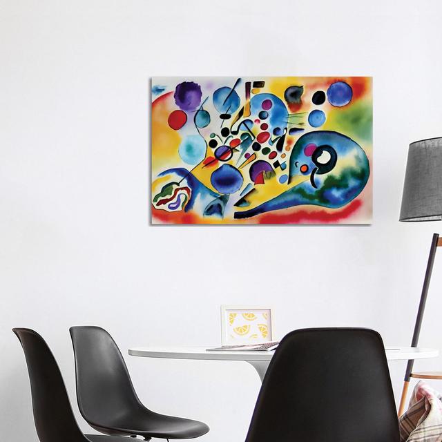 Abstract Paint In The Style Of Kandinsky V by Alessandro Della Torre - Gallery-Wrapped Canvas Giclée on Canvas Corrigan Studio Size: 66.04cm H x 101.6 on Productcaster.