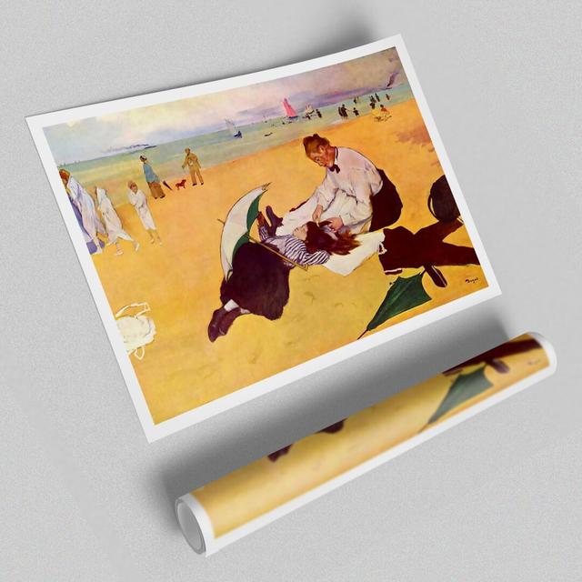 'Small Girls on the Beach' by Edgar Degas - Unframed Graphic Art Print on Paper East Urban Home Size: 42cm H x 59.4cm W on Productcaster.