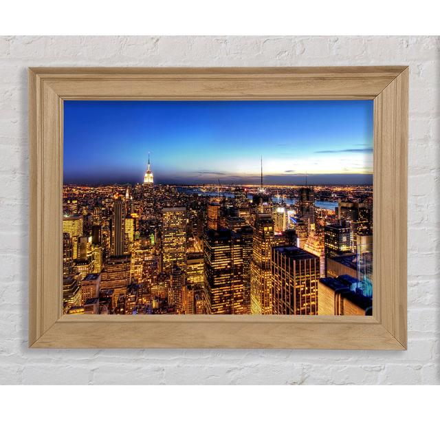 New York At Dusk Framed Print Bright Star Size: 59.7cm H x 84.1cm W on Productcaster.