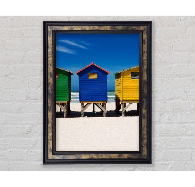 Beach Hut Sands - Single Picture Frame Art Prints Ebern Designs Size: 59.7cm H x 42cm W x 8cm D on Productcaster.