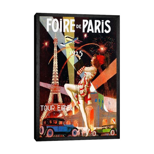 Foire De Paris - Print on Canvas Corrigan Studio Size: 101.6cm H x 66.04cm W x 3.81cm D, Format: Black Framed on Productcaster.