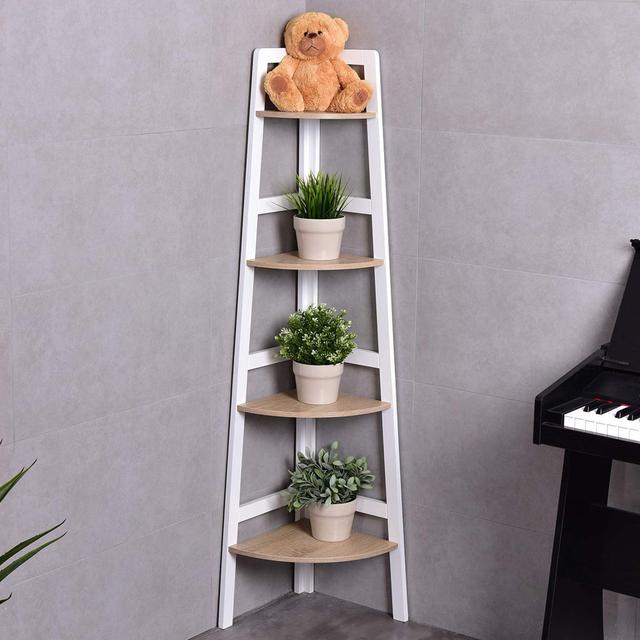 Ahamed 138cm H x 29cm W Iron Corner Bookcase Latitude Run on Productcaster.