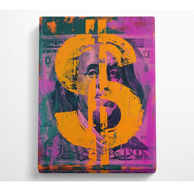 Dollar Ben Franklin - Kunstdrucke auf Leinwand ohne Rahmen BohoLiving Größe: 142,2 cm H x 101,6 cm B on Productcaster.