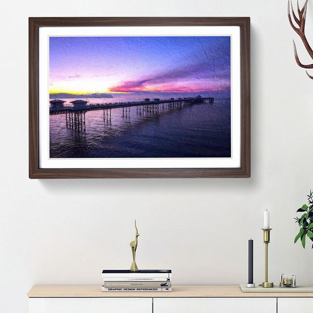 Pier in Llandudno Wales - Picture Frame Painting Print East Urban Home Frame Option: Walnut Framed, Size: 36cm H x 48cm W x 2cm D on Productcaster.