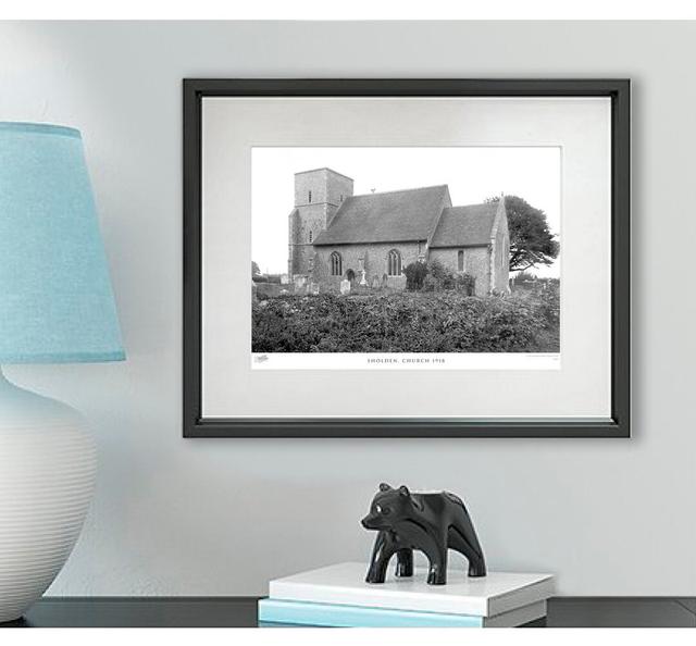 'Sholden, Church 1918' by Francis Frith - Picture Frame Photograph Print on Paper The Francis Frith Collection Size: 40cm H x 50cm W x 2.3cm D on Productcaster.