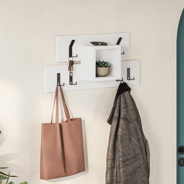 Nazlie Wall Organizer with Key Hooks 17 Stories Finish: White on Productcaster.