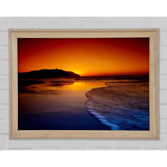 Red Ocean Dusk Framed Print Highland Dunes Size: 21.1cm H x 29.7cm W x 1.5cm D on Productcaster.