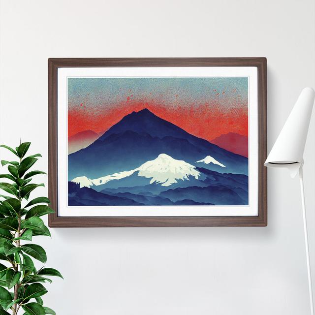 Unusual Painted Mountains Abstract - Picture Frame Graphic Art Alpen Home Size: 46cm H x 64cm W x 2cm D, Format: Walnut on Productcaster.