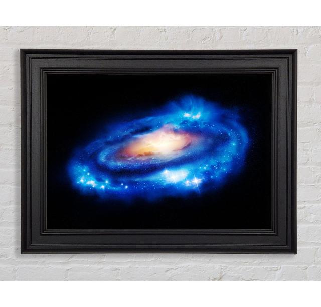 Blue Star Explosion Framed Print Ivy Bronx Size: 59.7cm H x 84.1cm W x 8cm D on Productcaster.