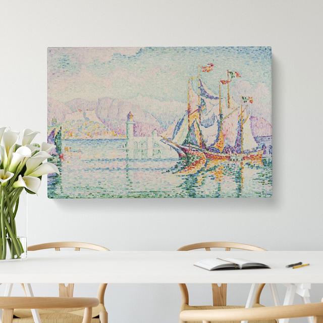 Antibes in the Morning by Paul Signac - Wrapped Canvas Painting East Urban Home Size: 35cm H x 50cm W x 3cm D on Productcaster.