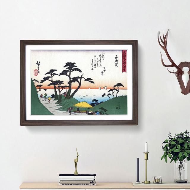 Shirasuka by Utagawa Hiroshige - Picture Frame Painting Print East Urban Home Frame Option: Walnut Framed, Size: 27cm H x 36cm W x 2cm D on Productcaster.