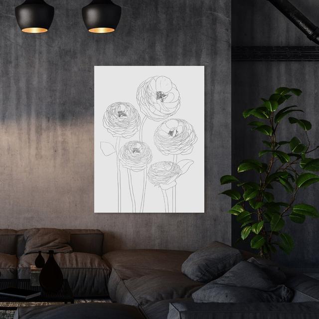 'Ranunculus' Graphic Art on Wrapped Canvas East Urban Home Size: 91.4 cm H x 76.2 cm W on Productcaster.