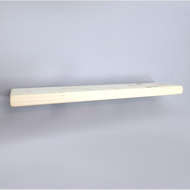 Wooden Floating Shelf 220Mm Nordic Blue 17 Stories Finish: Unprimed, Size: 4.5cm H x 90cm W x 14.5cm D on Productcaster.