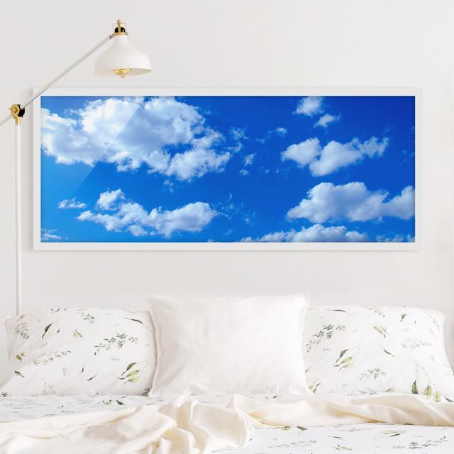 Cloudy Sky - Picture Frame Graphic Art Ebern Designs Size: 50cm H x 130cm W x 2cm D, Frame Option: White Framed on Productcaster.