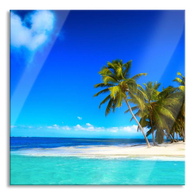 Heart of Clouds over the Sea - Unframed Photograph on Glass Highland Dunes Size: 60cm H x 60cm W x 0.4cm D on Productcaster.