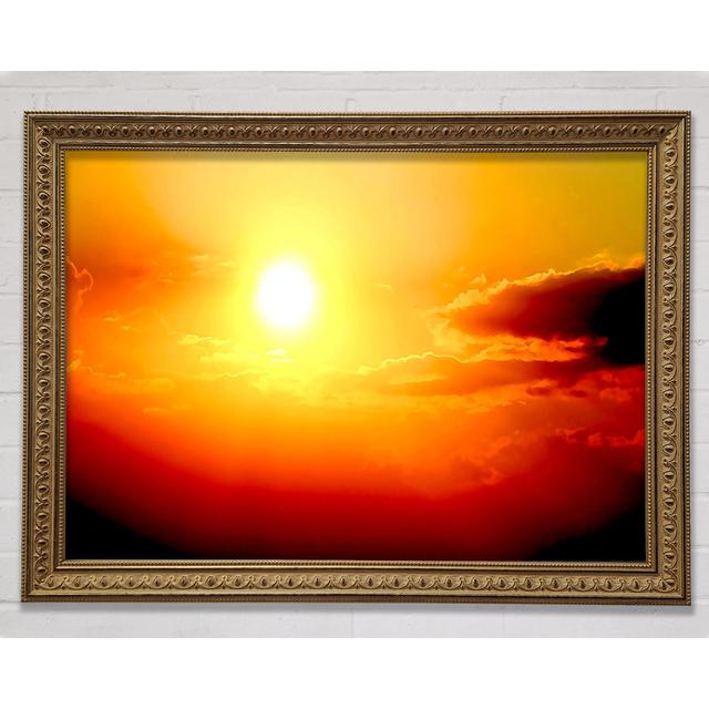 Stunning Sunset Sun Above The Sea Framed Print Bright Star Size: 29.7cm H x 42cm W x 3cm D on Productcaster.