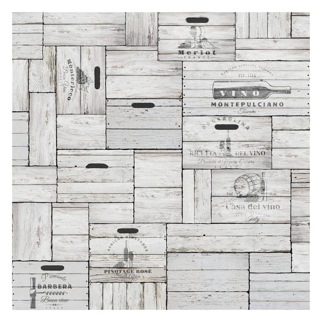 Shabby Wooden Chests 2.88m x 2.88m Peel and Stick Textured Matte Wall Mural East Urban Home Size: 336cm L x 336cm W on Productcaster.