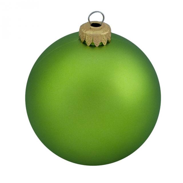 Luxury Shatterproof Baubles Ornament (Set of 4) The Seasonal Aisle Colour: Lime Green Satin on Productcaster.