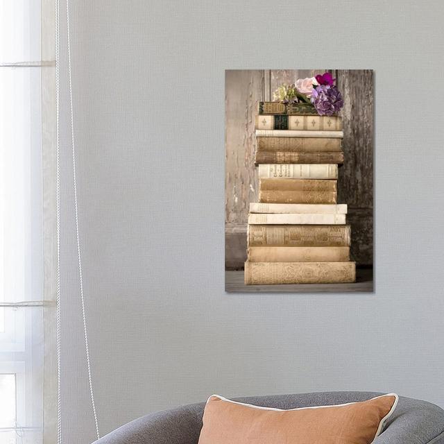 Books II by Symposium Design - Wrapped Canvas Print Brambly Cottage Size: 66.04cm H x 45.72cm W x 3.81cm D on Productcaster.