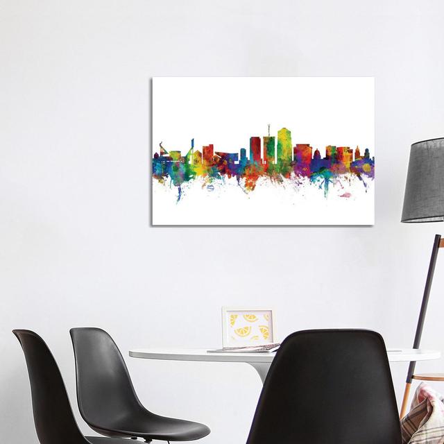 Tucson, Arizona Skyline by Michael Tompsett - Wrapped Canvas Gallery-Wrapped Canvas Giclée Latitude Run Size: 66.04cm H x 101.6cm W x 1.91cm D on Productcaster.