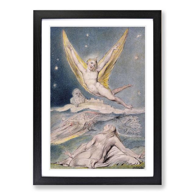 Night Startled by the Lark by William Blake - Picture Frame Painting East Urban Home Size: 48cm H x 36cm W x 2cm D, Frame Option: Black Framed on Productcaster.