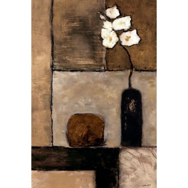 Earthy Orchid Panel I by Judi Bagnato - Wrapped Canvas Painting Rosalind Wheeler Size: 91cm H x 61cm W x 3.8cm D on Productcaster.