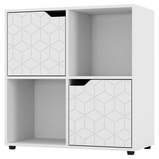 Berno Bookcase 17 Stories Colour: White on Productcaster.