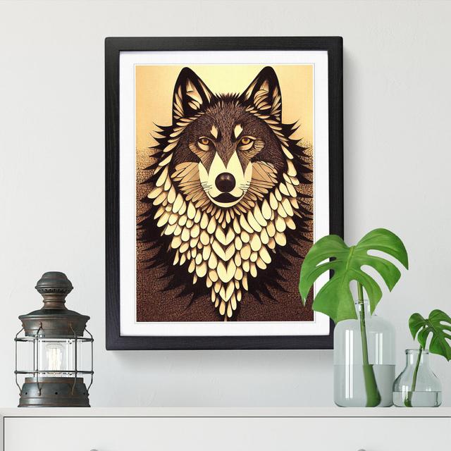 Wolf Mid Century Vol.1 - Single Picture Frame Graphic Art Alpen Home Frame Option: Walnut, Size: 34cm H x 25cm W x 2cm D on Productcaster.