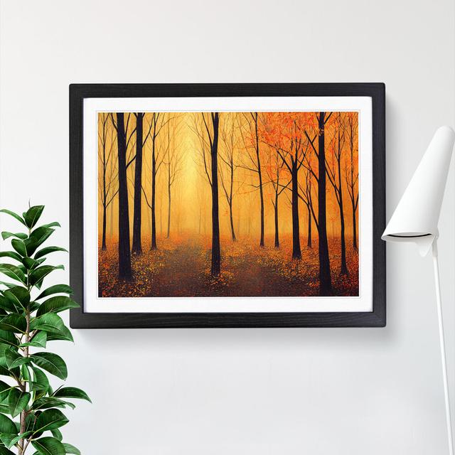 Fancy Autumn Forest - Picture Frame Graphic Art Alpen Home Frame Colour: Black Framed, Size: 46cm H x 64cm W x 2cm D on Productcaster.