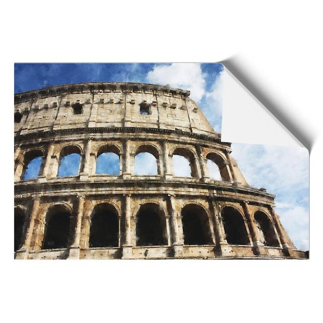 Coliseum in Rome - Unframed Painting East Urban Home Size: 42cm H x 59cm W x 0.1cm D on Productcaster.