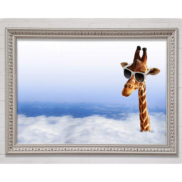 Giraffe Head In The Clouds - Single Picture Frame Art Prints Bright Star Size: 84.1cm H x 118.9cm W on Productcaster.