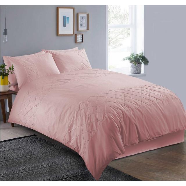 Mcgarry 144 TC Duvet Cover Set Brayden Studio Colour: Coral, Size: Double - 2 Standard Pillowcases on Productcaster.