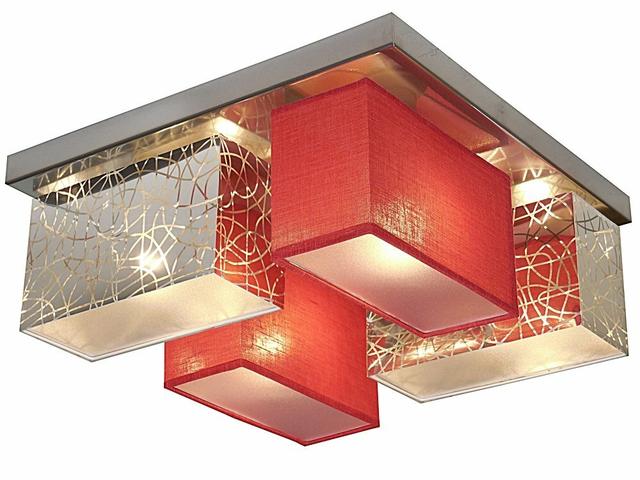 Pascoe 4 Light Semi Flush Mount Brayden Studio Shade Colour: Silver/Red on Productcaster.