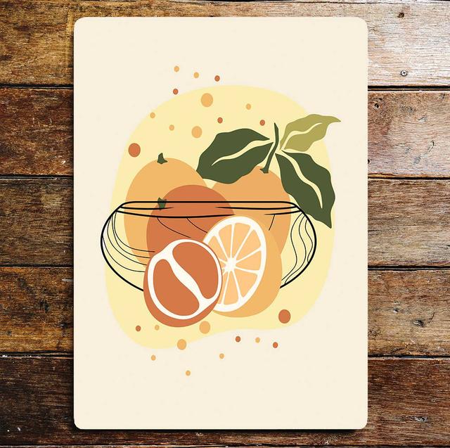 Oranges And Lemons Fruit Bowl Kitchen Metal Wall Sign East Urban Home Size: 60cm H x 40cm W on Productcaster.