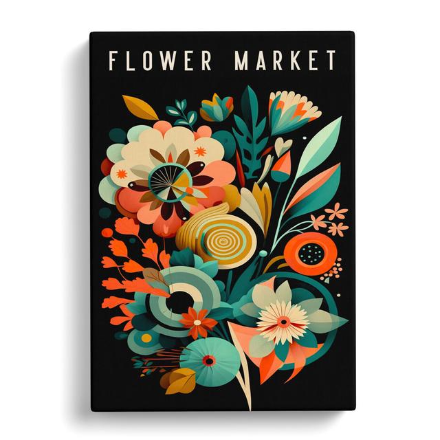 XMKTMKT-177 Contemporary Flower Market Exhibition No.12 - Wrapped Canvas Print George Oliver on Productcaster.