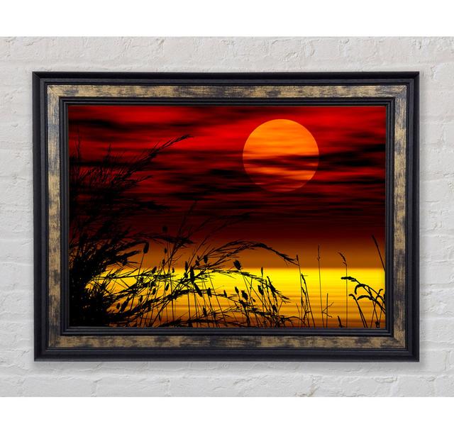 Surreal Golden Lake - Single Picture Frame Art Prints Bright Star Size: 100cm H x 141.4cm W x 8cm D on Productcaster.