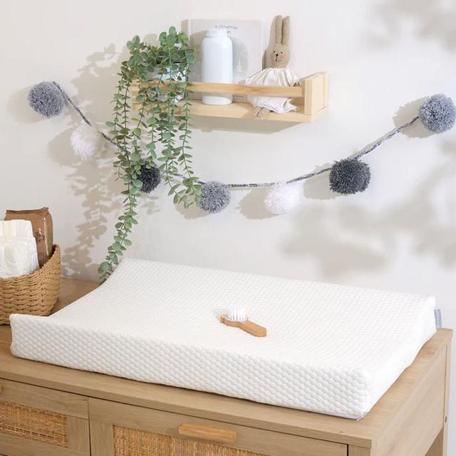 Luxury White Fabric Anti-Roll Changing Mat The Tiny Bed Company on Productcaster.