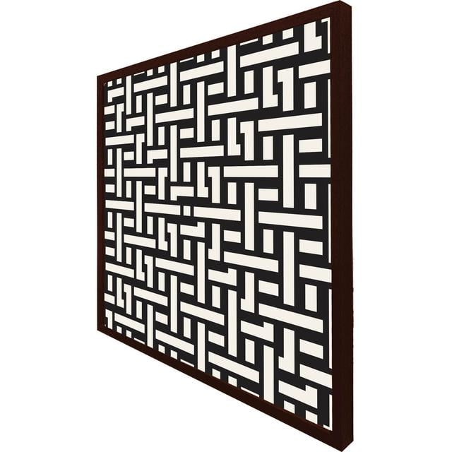 Lostant Woven Pattern - Single Picture Frame Print Metro Lane Size: 41cm H x 41cm W x 4cm D, Format: Brown Framed on Productcaster.