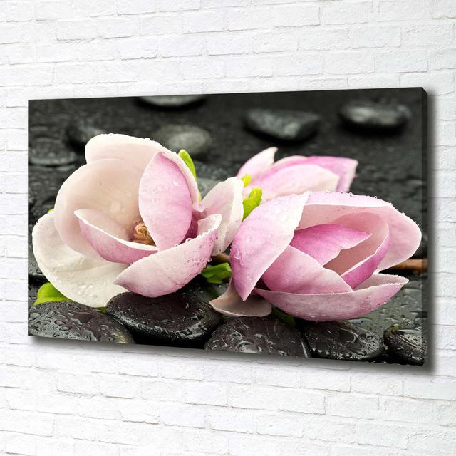 Magnolia Stone Zen - Ungerahmte Kunstdrucke auf Leinwand Ophelia & Co. on Productcaster.