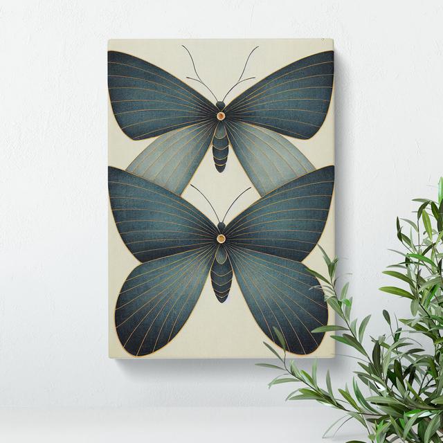 Splendid Butterflies - Wrapped Canvas Graphic Art Brambly Cottage Size: 76cm H x 50cm W x 3cm D on Productcaster.