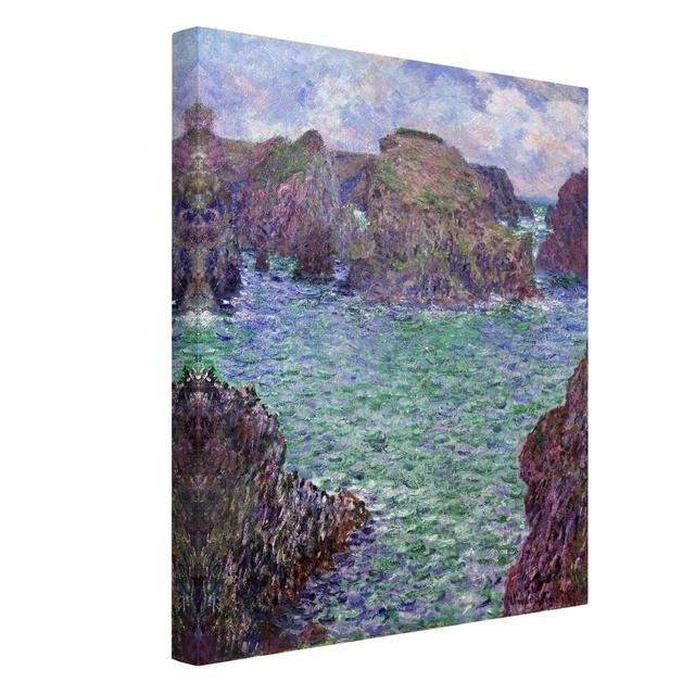 Port- Goulphar, Belle- Ile by Claude Monet - Wrapped Canvas Painting Print Union Rustic Format: Recycled Canvas, Size: 40cm H x 30cm W on Productcaster.