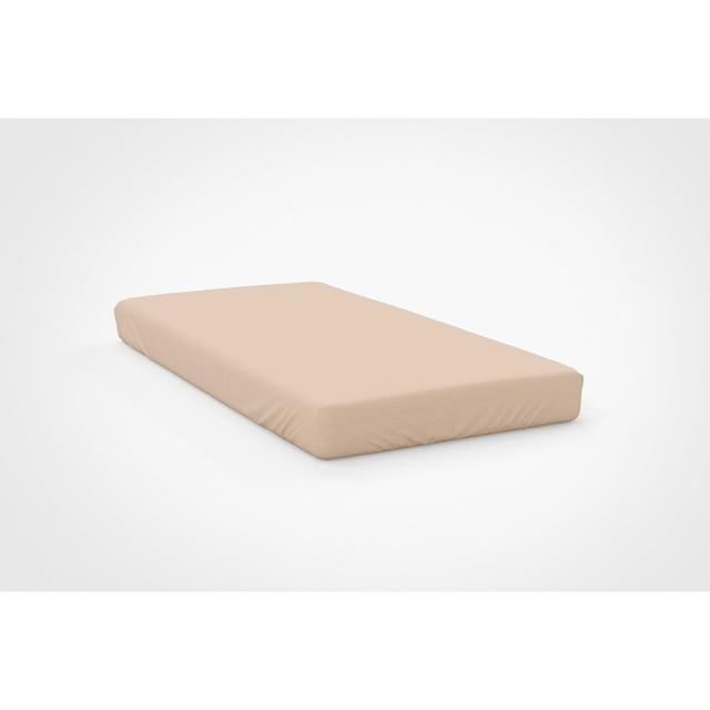 400 Thread Count 100% Cotton Sateen Fitted Sheet Belledorm Size: Super King (6'), Colour: Cream on Productcaster.